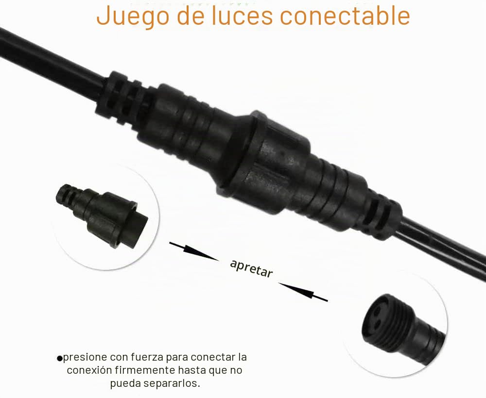 m MU Guirnalda Luces Exterior LED 15(3 * 5) Metros 30 Portalámparas Para LED E27 Negro Cable Impermeable Extensible Hasta 1000W IP54 Exterior Jardín Boda [Clase de eficiencia energética: A]