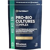 ProBio Cultures Complex | Advanced Multi-Strain ProBio with Lactobacillus Acidophilus, Bifidobacterium | 60 Vegan Capsules | Supplement for Men & Women | by Horbaach