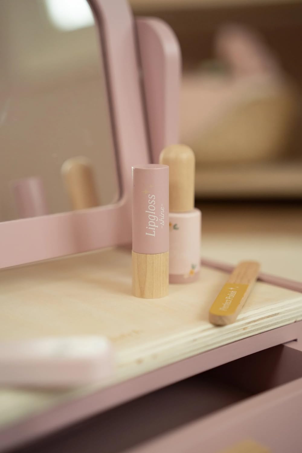Little Dutch 2516 juego de madera tocador - rosa