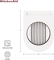 Vista 3 de KitchenAid Cortador de huevos clásico con alambres de acero inoxidable, 9 pulgadas, blanco