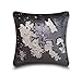 GC Deux Tons Paillettes de Luxe Housses de Coussin Paillettes Brillant Magic sirène réversible Paillettes Housses de Coussin Taille DE 43 x 43cms, Black/Silver, 43 x 43 cms
