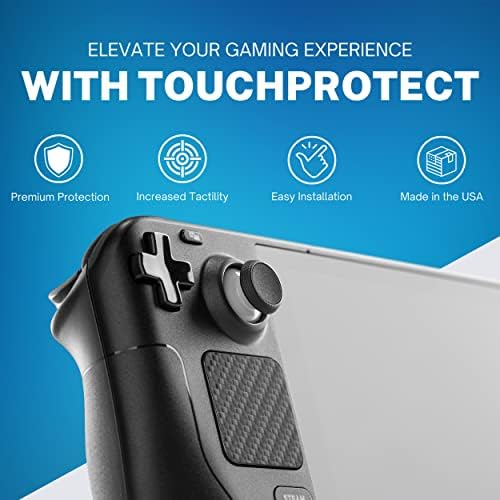 Steam Deck OLED Compatible Accessory. TouchProtect Skin for Added Grip, Style, Tactile Feedback, and Protection