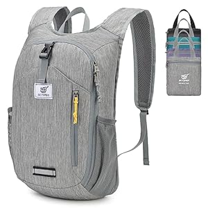 SKYSPER 10L Hiking Backpack Small Hiking Daypack Packable Lightweight Travel Day Pack for Women Men(Grey)