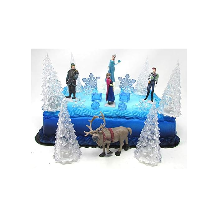 Buy Frozen Queen Elsa and Friends Deluxe Birthday Cake Topper Set