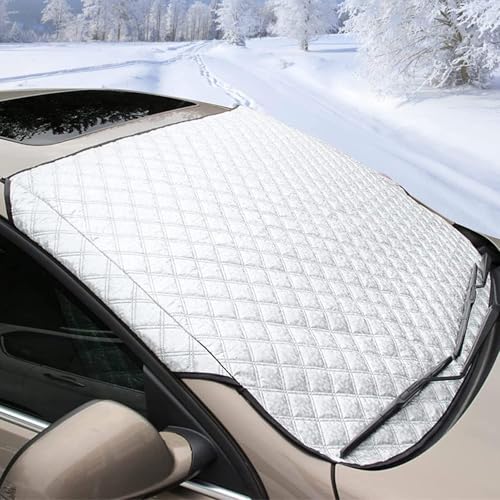AHEJIOO Windschutzscheibenabdeckung Winter Frostschutz, Auto Frontscheibenabdeckung, Autoscheibenabdeckung Winter für PKW SUV, 150 x 100cm