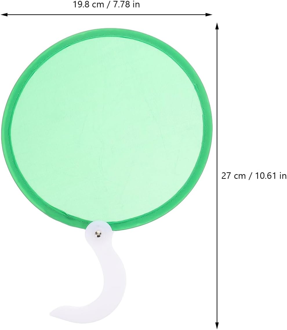 Kisangel 4 Pcs Foldable Hand Fans, DIY Blank Round Folding Handheld Disc for Painting and Graffiti, Portable Cooling Disc Fan for Summer Outdoor Activities Party Favors image 2