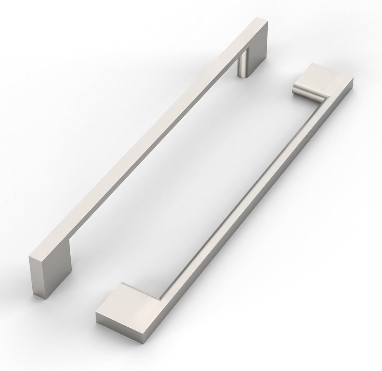 10 Pack 8.8 Inch(224mm) Cabinet Pull Brushed Satin Nickel Kitchen Cabinets Handles Brushed Nickel Cabinet Hardware for Cupboard Square Kitchen Pulls for Cabinets Drawer Handles 8.8" Hole Center(224mm) 10 Pack Brushed Satin Nickel