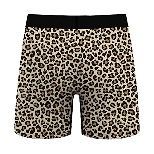 Azuki Sexy Leopard Print Boxer Shorts Underwear For Men Breathable Underwear For Men Boxer Briefs - Size L #TOP1