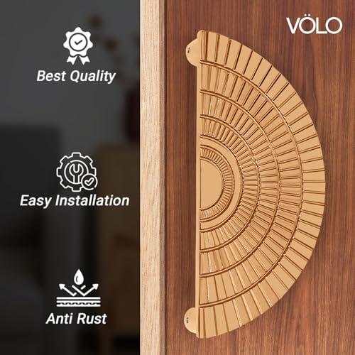 Image of VOLO Main Door Handle - Heavy Duty Pull Handle for Wooden & Glass Doors in Home, Office & Hotel Use (Model: S-626) - Pack of 1 Set (Rose Gold - 224MM)