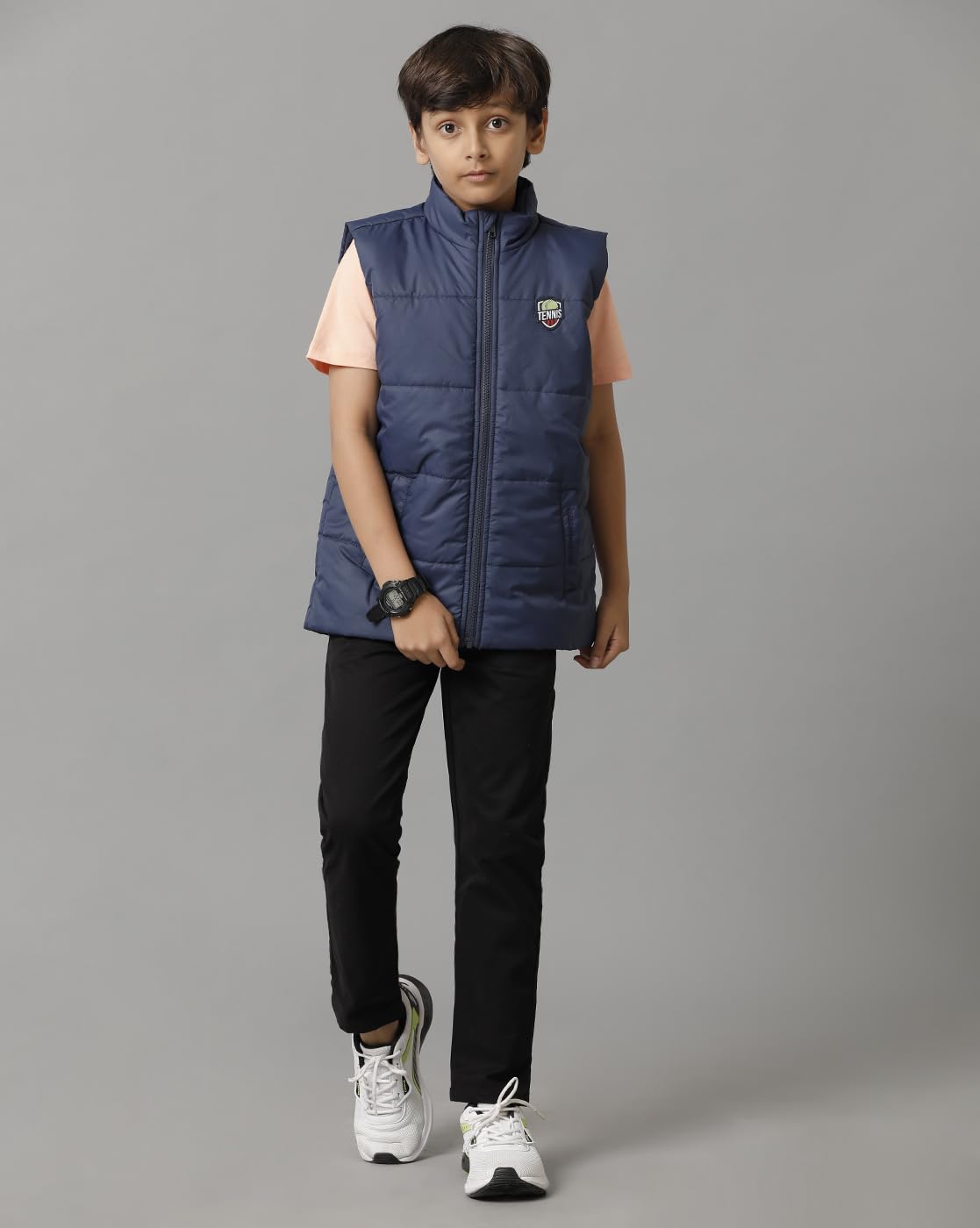 Under Fourteen Only Regular Fit Cotton Jacket for Boys (Navy6 8-9 Years) 2