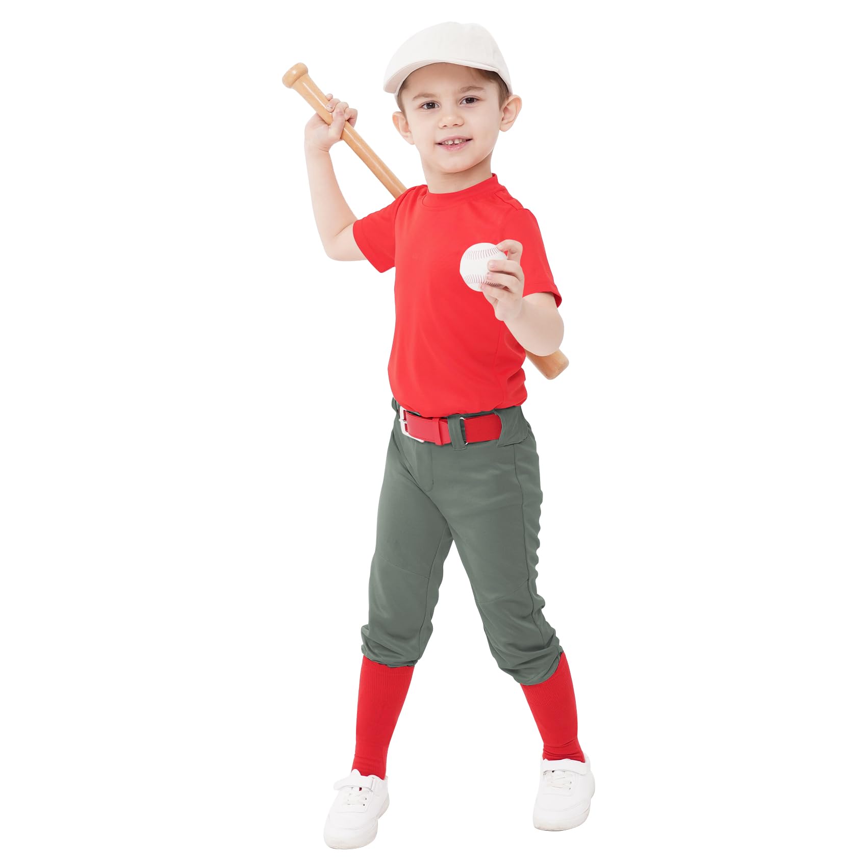 QBK 2T-17Y Toddler Baseball Pants Youth Softball Pants Kids Tee Ball Pants for Boy Girl