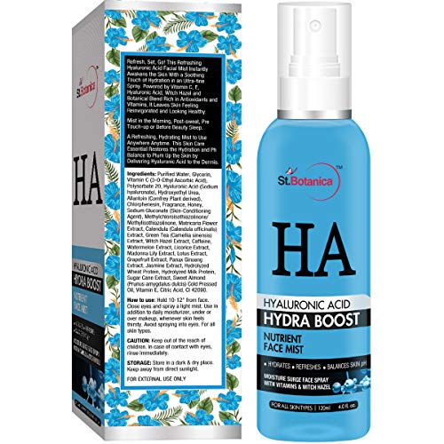 St.Botanica Hyaluronic Acid Hydra Boost Face Mist 120ml with Hyaluronic Acid for Hydrated & Refreshed Skin | No Parabens & Sulphates | Cruelty Free - Image 3