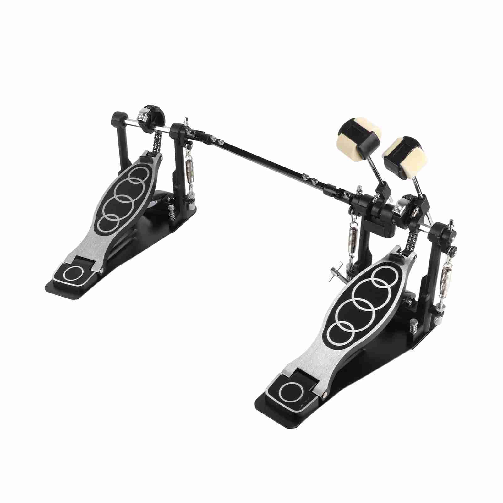 Pedal de tambor doble rendimiento estable duradero para bateristas de aluminio de zinc