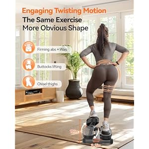 Niceday Twist Stepper for Exercise at Home, Mini Stair Stepper with Resistance Bands at Home Workout Equipment with 300LBS Loading Capacity, Hydraulic Fitness Stepper with LCD Monitor Gray Niceday Twist Stepper for Exercise at Home Mini Stair Stepper with Resistance Bands at Home Workout Equipment with 300LBS Loading Capacity Hydraulic Fitness Stepper with LCD Monitor Gray