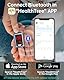 HOLFENRY Bluetooth Pulsoximeter Fingeroximeter mit APP, Sauerstoffsättigung Messgerät Finger, Blutsauerstoffmessgerät Finger für Herzfrequenz, Kostenlose APP(Gray)