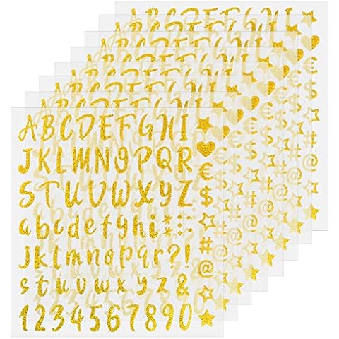 Pinsheng Pegatinas de letras con purpurina Cover