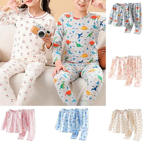 Baby Boy Girl Cotton 𝐏ajama Set Long Sleeve Pants 𝐏js 2 Pcs Cartoon Sl𝐞epwear Cute Summer Round Neck Loung𝐞wear4