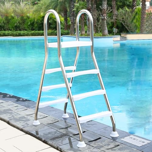 Escalera para piscina de acero inoxidable 3 peldaños miniatura 1