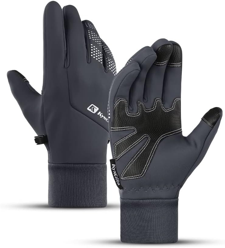 KynciLORWarm Gloves Touchscreen Winter Gloves for Men Women Anti-Slip Thermal Cycling Gloves for Running Driving Working