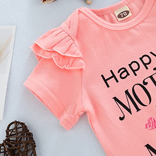 Image of Newborn Baby Girl Clothes Snap Cotton Bodysuit Floral Shorts Baby Headband Infant 3Pcs Outfits Summer Set