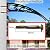 ZHANGQINGXIU Window Awning, Overhead Door Polycarbonate Cover Front Door Outdoor Patio Canopy UV Rain Snow Protection Sun Rain Shelter Aluminum Alloy Bracket Easy to Assemble
