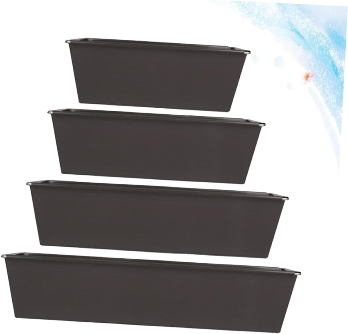 ABOOFAN 4-Piece Non-Stick Toast Bread Cake Molds Set Rectangular Baking Pan for Household Baking Sturdy Bakeware for Cakes and Bread for Home Bakers