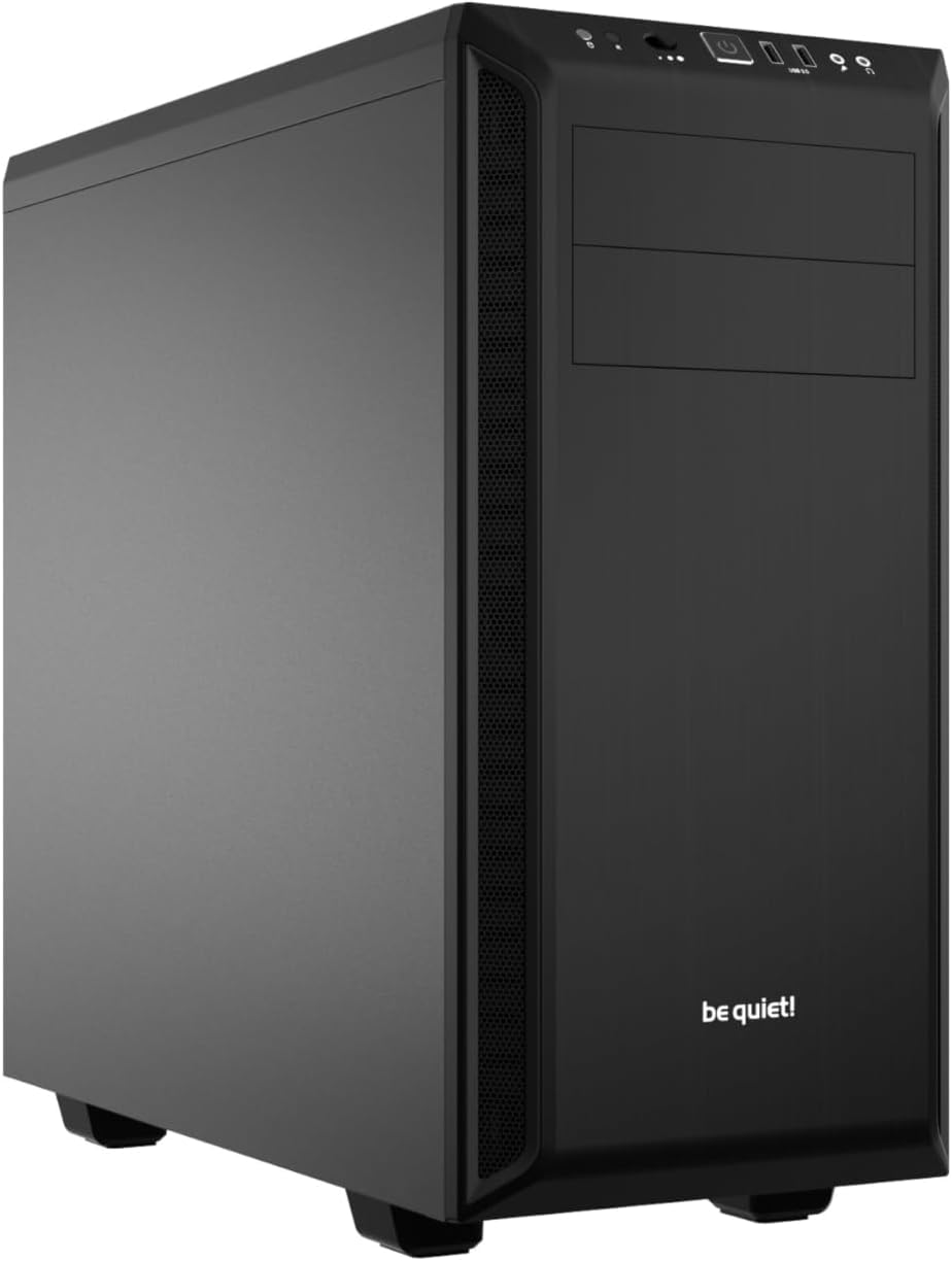 be quiet! Boîtier PC Pure Base 600 Black, 2 Ventilateurs Pure Wings 2, radiateurs jusqu'à 360 mm, Commande de Ventilateur à 3 Niveaux