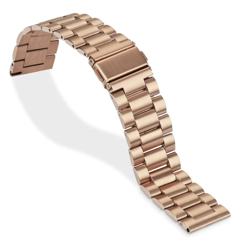 Image of INF Stainless Steel Watch Band 20mm, Quick Release Replacement Metal Business Strap, Compatible with Samsung Galaxy Watch 42mm / Gear Sport /Gear S2 Classic, Metal Bracelet for Women(Rose Gold)