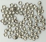 Newless 100pcs 8mm Round Dome DIY Leathercraft Metal Punk Spikes Studs Spots Nailheads (Silver)