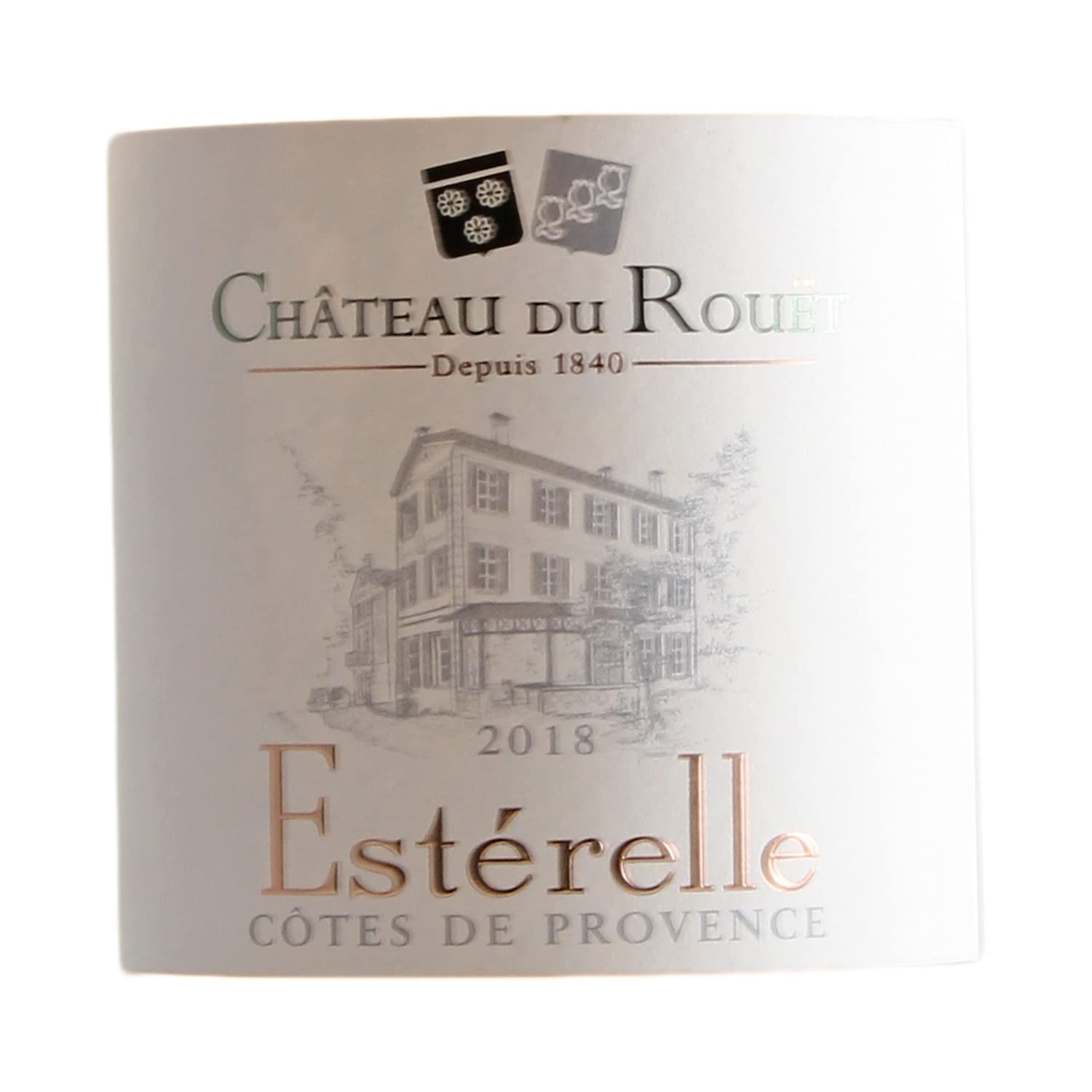 Côtes de Provence Cuvée Esterelle Rosé 2018 - Château du Rouët - Vin AOC Rosé de Provence - Alpes - Côtes d'Azur - Lot de 6x75cl - Cépages Grenache, Tibouren