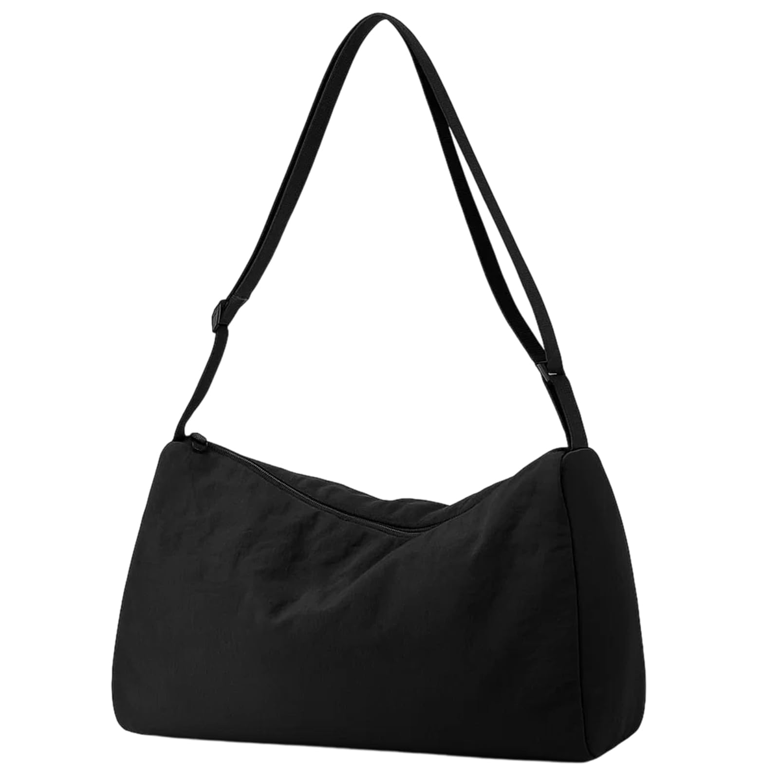 Gym Bag Womens, Small Gym Bag, Waterproof Small Duffle Bag, Duffle Bag for Women Adjustable Crossbody Casual Tote, Lightweight Shoulder for Workout, Travel, and Daily Use (Black)