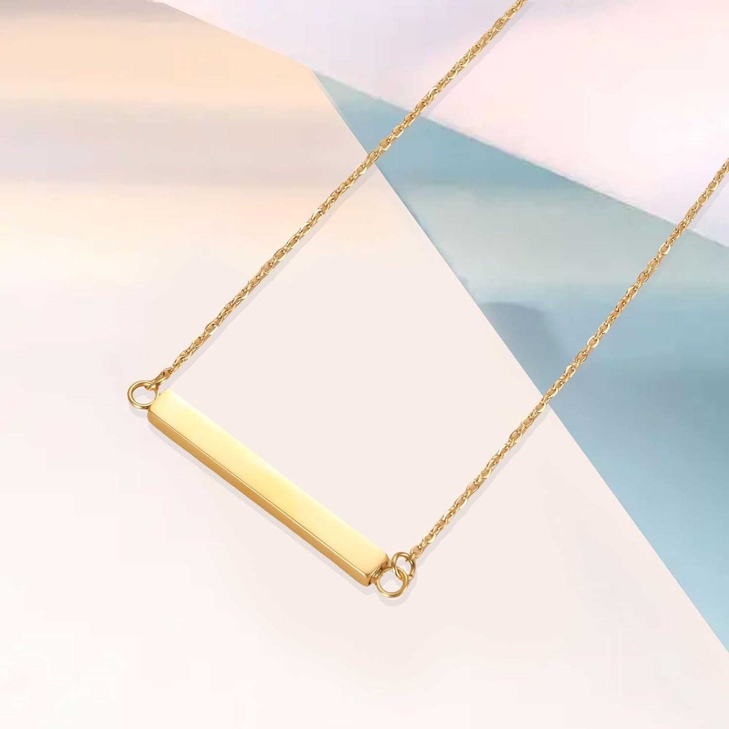 Horizontal Bar Cremation Jewelry Urn Necklaces for Ashes for Women Stainless Steel Ashes Jewelry Cube Ashes Necklace Bar Urn Pendant Forever in My Heart - Image 5