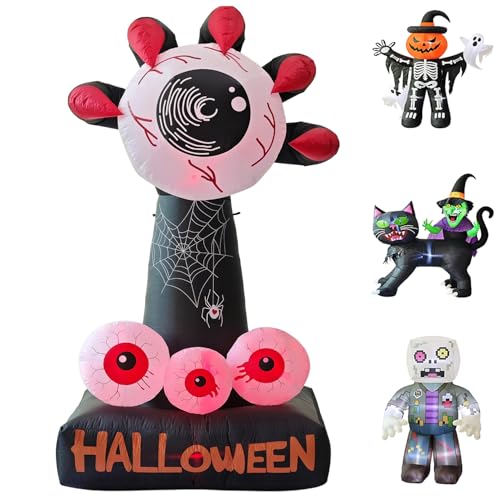 LANGXUN 8ft Hell's Eye Spooky 2025 Halloween Inflatable Decorations -
