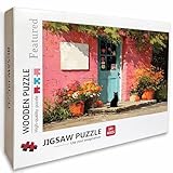 Gato Puzzle de 6000 Piezas para Adultos, Puzzle Madera con Caja 179x105cm, Rompecabezas Adultos de Alta Dificultad, Pasatiempo Creativo, Juego de Rompecabezas, Regalos niñas (Vista De La Calle) I-7011
