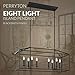 Sea Gull Lighting 6615008-839 Perryton Eight Light Island Pendant Hanging Modern Light Fixture, Blacksmith Finish