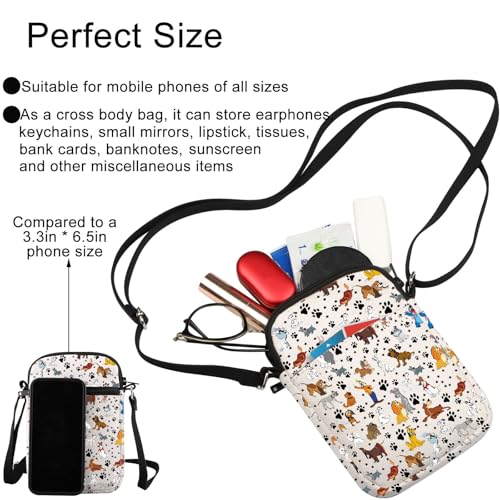 G2TUP Dogs Crossbody Bag Cartoon Puppy Themed Gifts Dog Lover Gifts Puppy Shoulder Bag3
