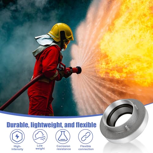 3 Stück C Kupplung 2 Zoll mit IG Festkupplung, aus Aluminiumlegierung mit Dichtung für THW Feuerwehrkupplung Schlauchkupplung Bauschlauch Pumpenschlauch