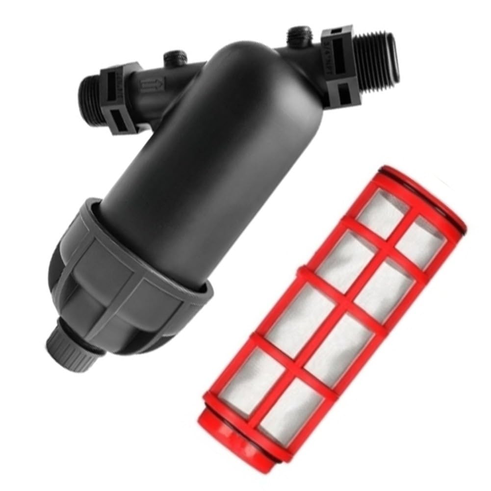 Confezione da 2 filtri a Y per irrigazione a goccia NPT con schermo in acciaio inossidabile, filtro per tubo da giardino in linea da 3/4" e 1" per agricoltura e casa