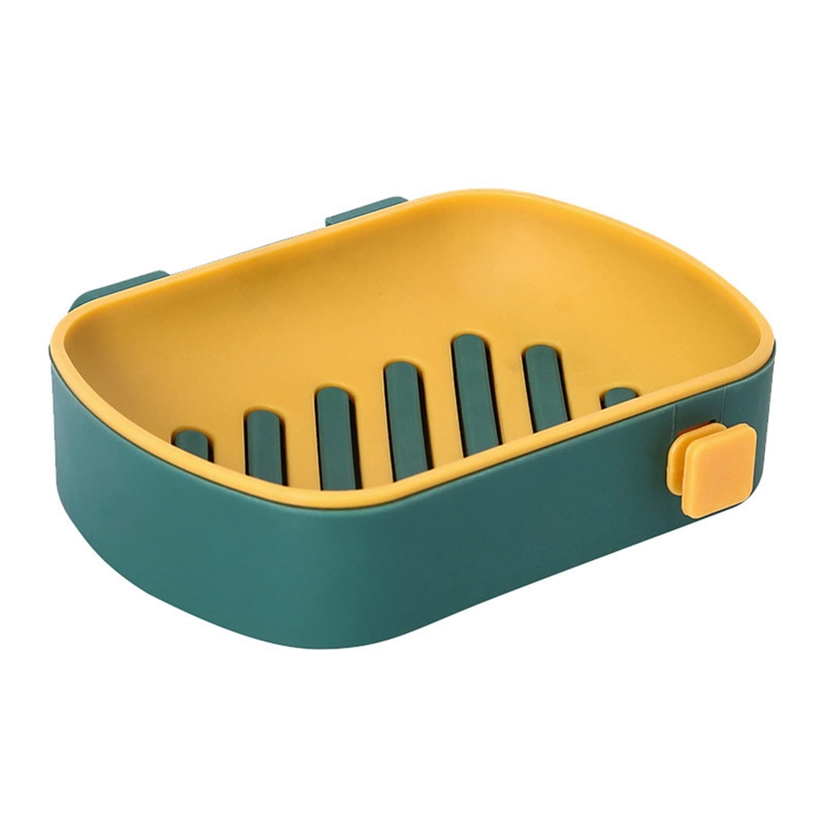JINGYAN Soap Dishes Soap Box Free Punching Rack Suction Cup Wall-mounted Bathroom Toilet Double Drain