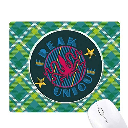 Tapis de souris pieuvre marine verte style pixel pour bureau gaming