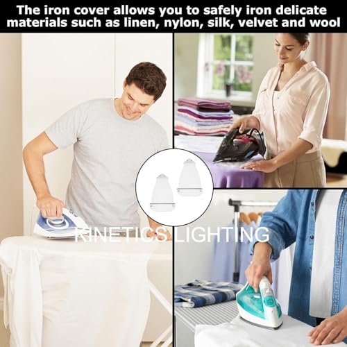 Image of Steam Iron Teflon Shoe Cover,Plate Protector Cover Ironing Accessories for Cloth Safe Slip Quick Install Cover Most Standard Size Iron Cover