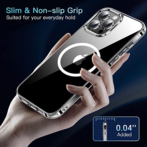 Casekoo Magnetic Clear Iphone 12 Pro Max Case [No.1 Strong Magnets][Never Yellow][Military Grade Drop Protection] Compatible With Magsafe Protective Slim Thin Cover 6.7 Inch 2020-Clear #TOP6
