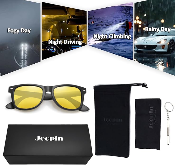 Image of Joopin Square Sunglasses Polarized UV400 Designer Sun Glasses Men Women | Oversized, Plastic Frame, Retro, Vintage, Unisex, Trendy Shades for Driving, Party, Fishing, Business, Costume