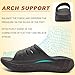 KuaiLu Mens Recovery Sandals Orthotic Arch Support Open Toe Sport Slides Thick Cushion Orthopedic Plantar Fasciitis Slip On Wide Width Summer Pool Beach Waterproof Walking Slippers Brown Size 15