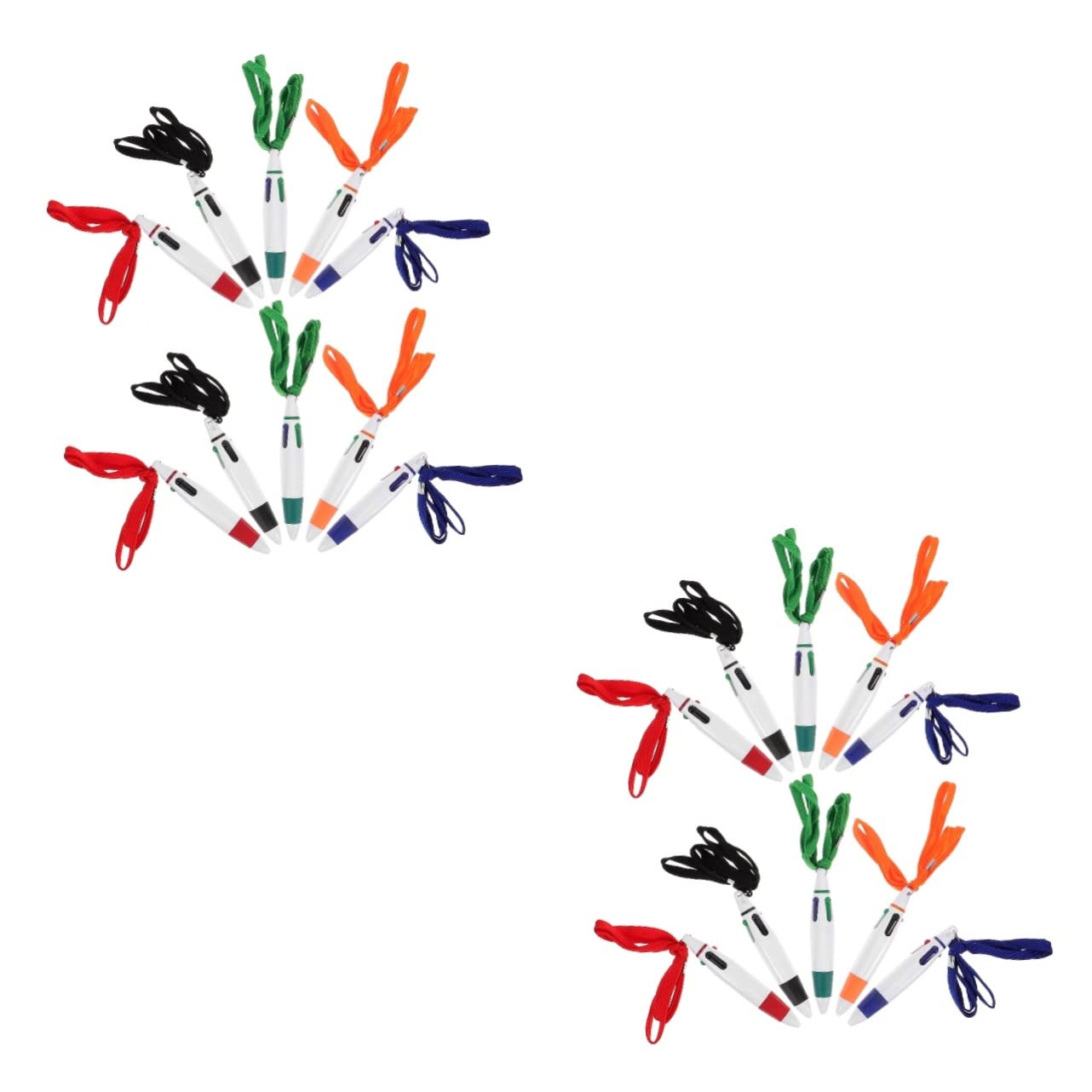 20pezzi Penne Lanyard Penne Retrattili Per Scrittura Per Studenti e Insegnanti