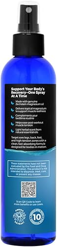 Miniatura 7 de Spray de magnesio con árnica y aceites esenciales naturales aceite de zechstein puro y genuino para recuperación deportiva, alivio muscular, sueño y