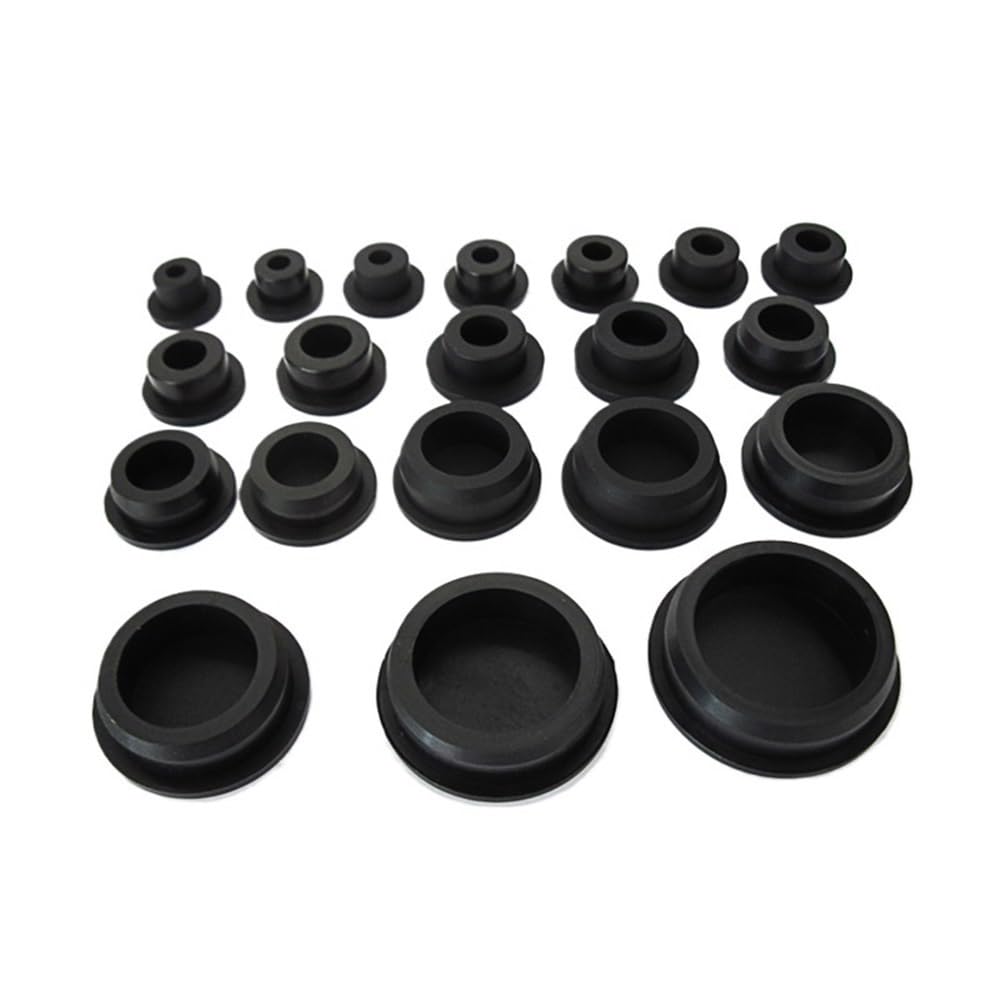 Tapones de Goma Negra Resistentes al Agua, Tapones Redondos de Silicona for sellar Orificios, Tipo T, 10 Unidades(96.3mm)
