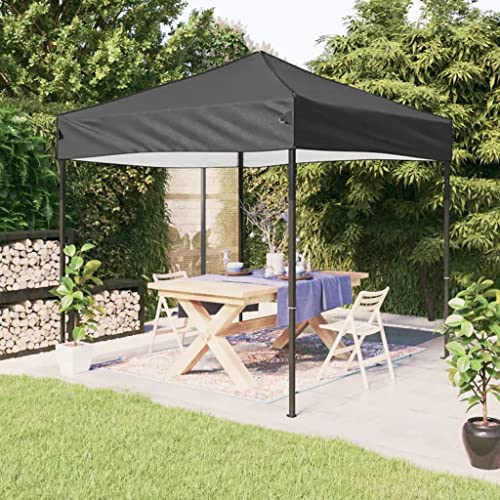 Nqyjm Carpa para Fiestas Plegable Gris Antracita 2x2 m pergolas de Jardin,Carpas para Exteriores para Reception,Fiesta,Camping,Festival,Cerveza