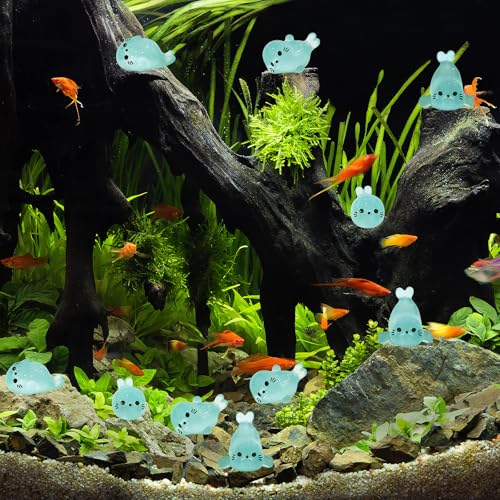 Image of 100Pcs Glow in The Dark Mini Seal Figurines Cute Luminous Resin Sea Animals 4 Styles Seal Pup DIY Tiny Ocean Creatures for Fairy Garden Aquarium Decor
