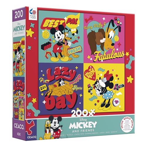 Ceaco 2242-37 Disney - Mickey And Friends - Fur-Ever Friends - 200 Piece Jigsaw Puzzle thumb #2